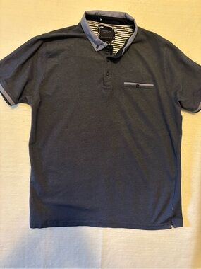 Cactus Man Ricky Singh Navy Polo Shirt with Contrast Trim XL
